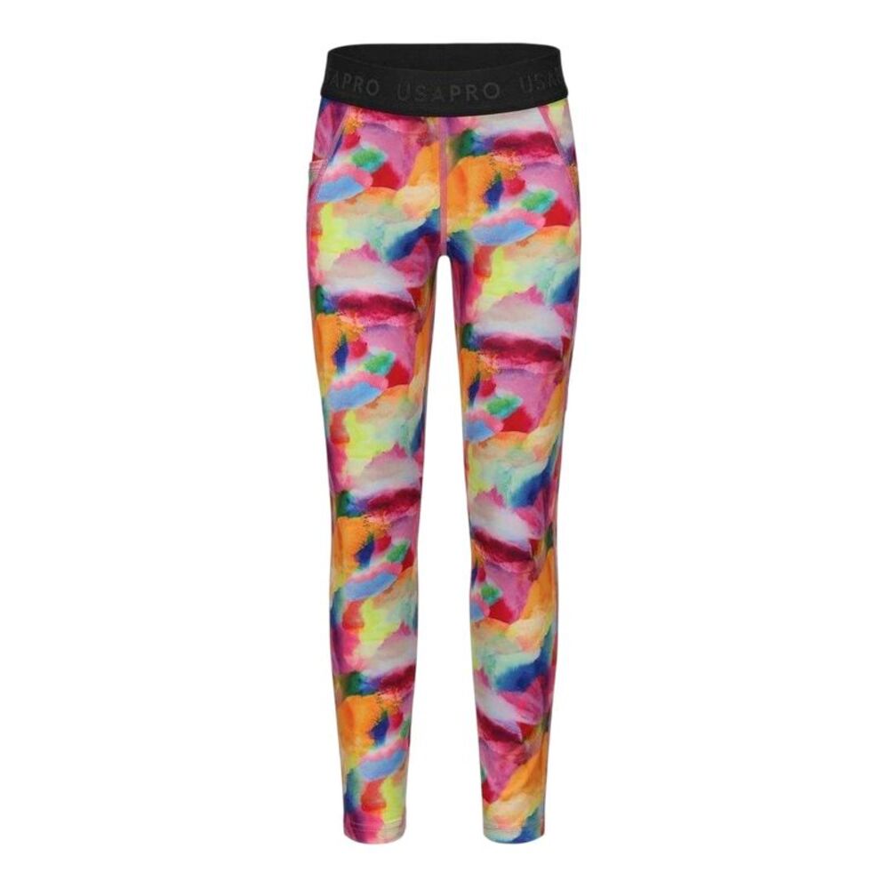 USA Pro Girls Pro Brush Training Leggings / Multicolored
